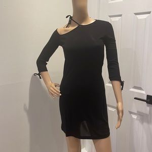 Versace Little Black Dress size Small with ties